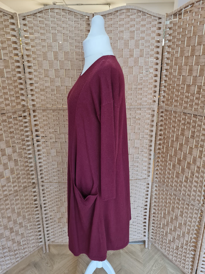 Seasalt Burgundy jumper dress 14