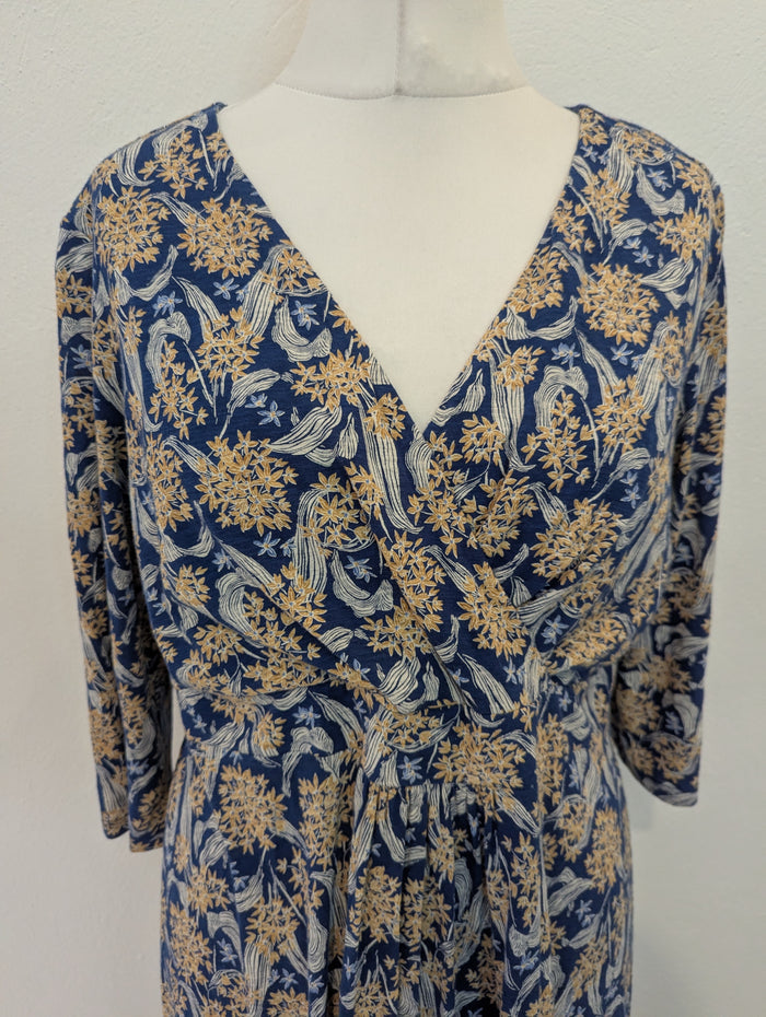 Seasalt Cornwall blue floral dress 16