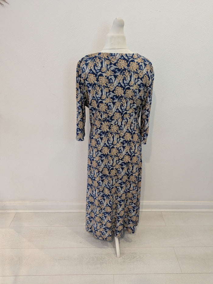 Seasalt Cornwall blue floral dress 16