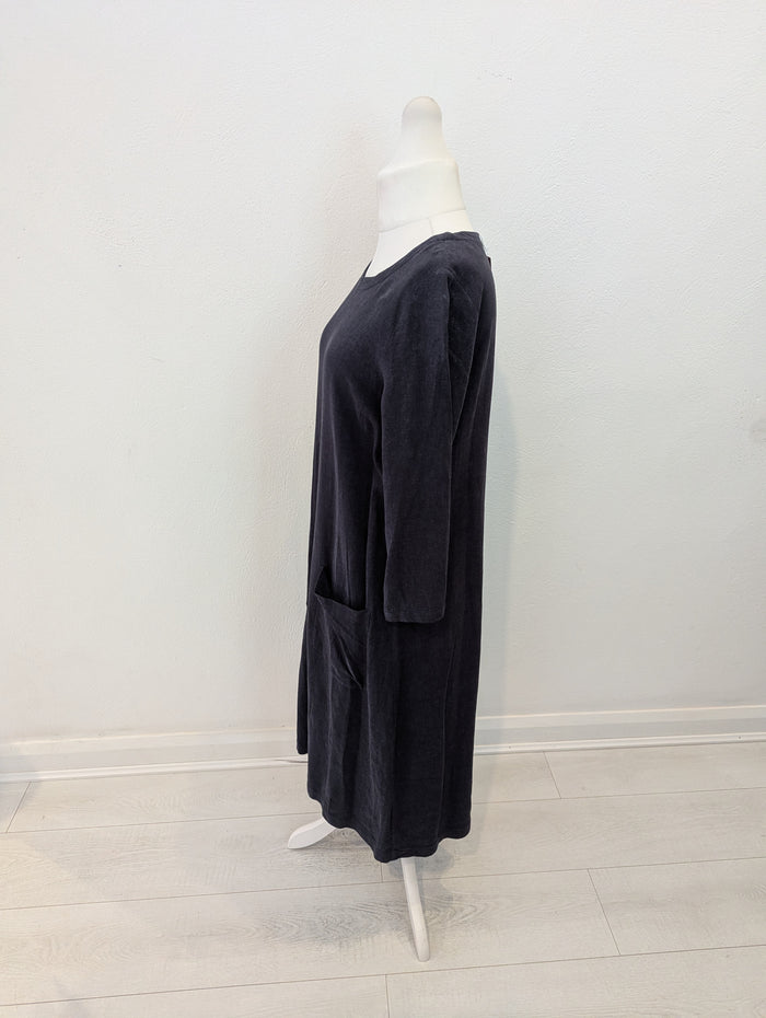 SeaSalt Cornwall Grey Linen Mix Dress 14
