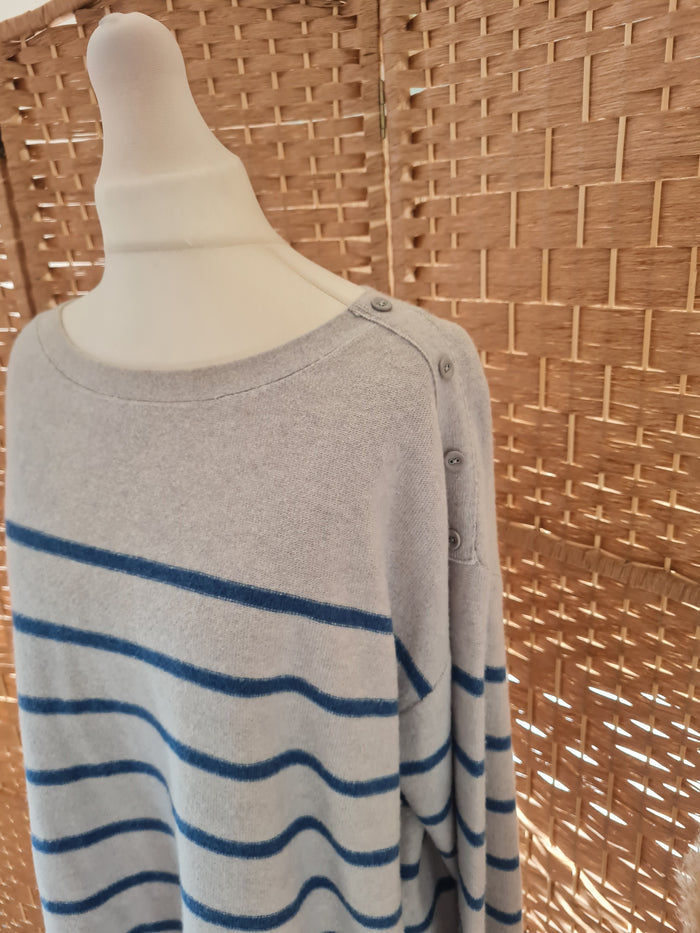 Seasalt grey stripe jumper 16