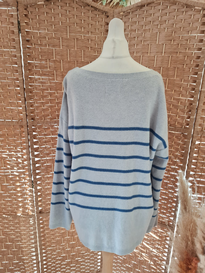 Seasalt grey stripe jumper 16