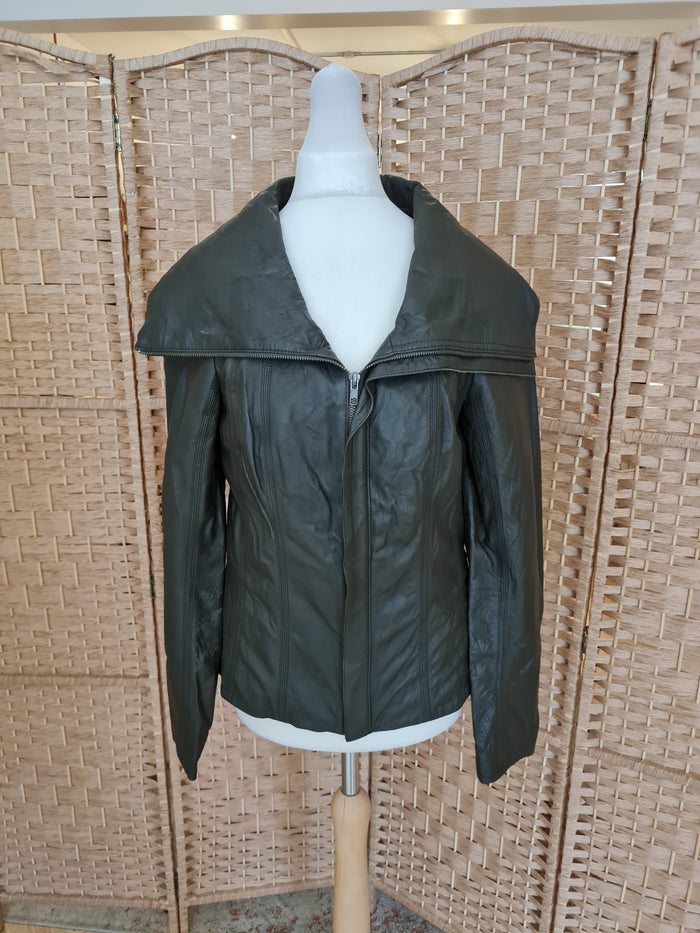 Selected Femme Chocolate Leather Jacket 36