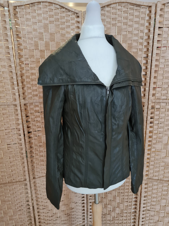Selected Femme Chocolate Leather Jacket 36