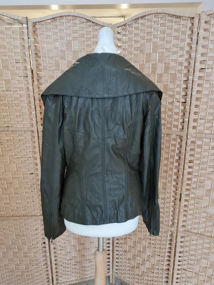 Selected Femme Chocolate Leather Jacket 36