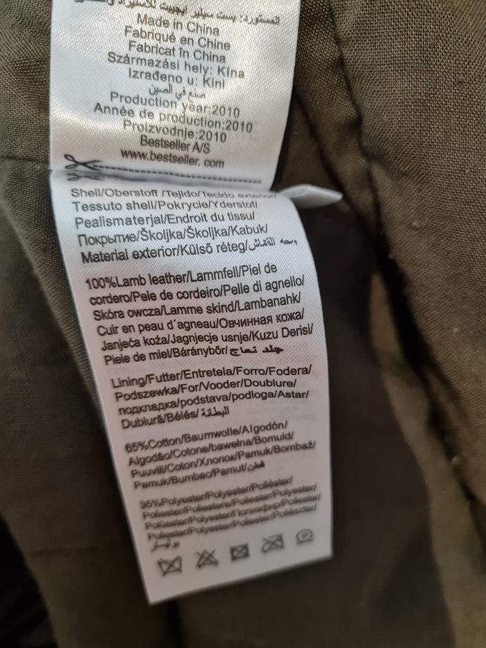 Selected Femme Chocolate Leather Jacket 36