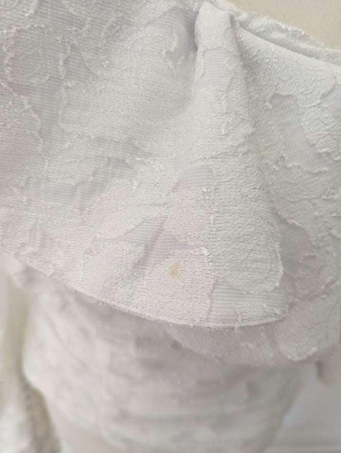 Self Portrait White Lace Puff Shoulder Top 10