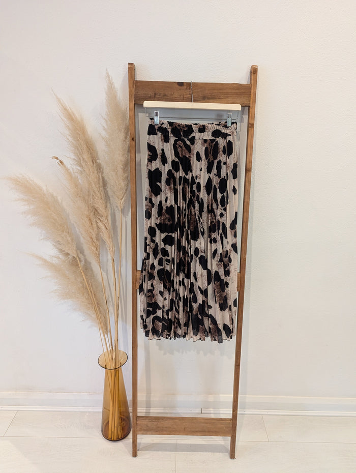 Senes Animal Print Skirt M
