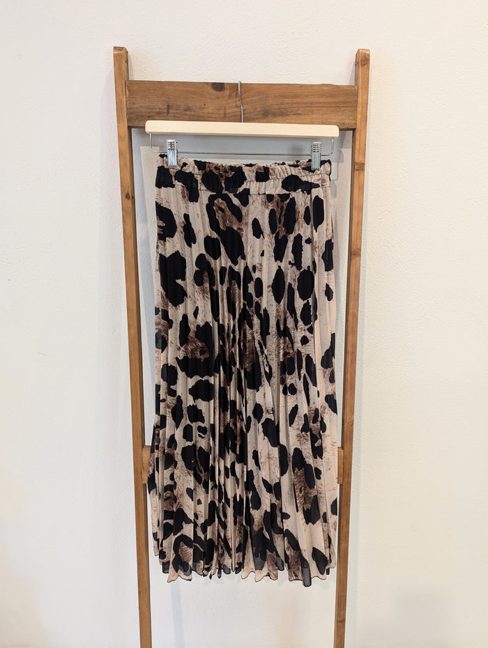 Senes Animal Print Skirt M