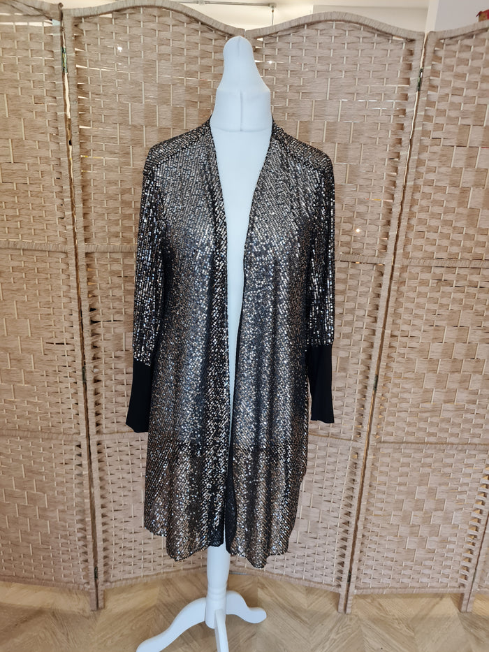 Sequin cardigan in black