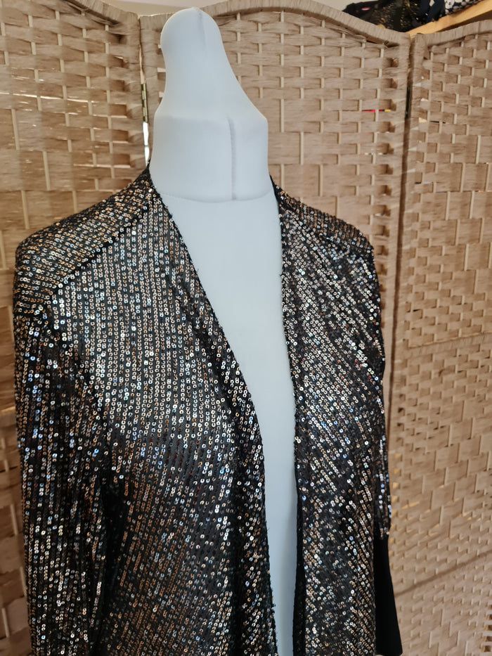 Sequin cardigan in black