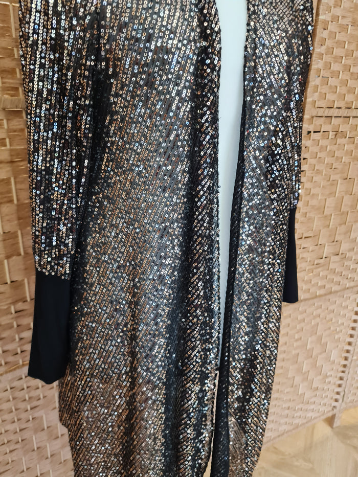 Sequin cardigan in black