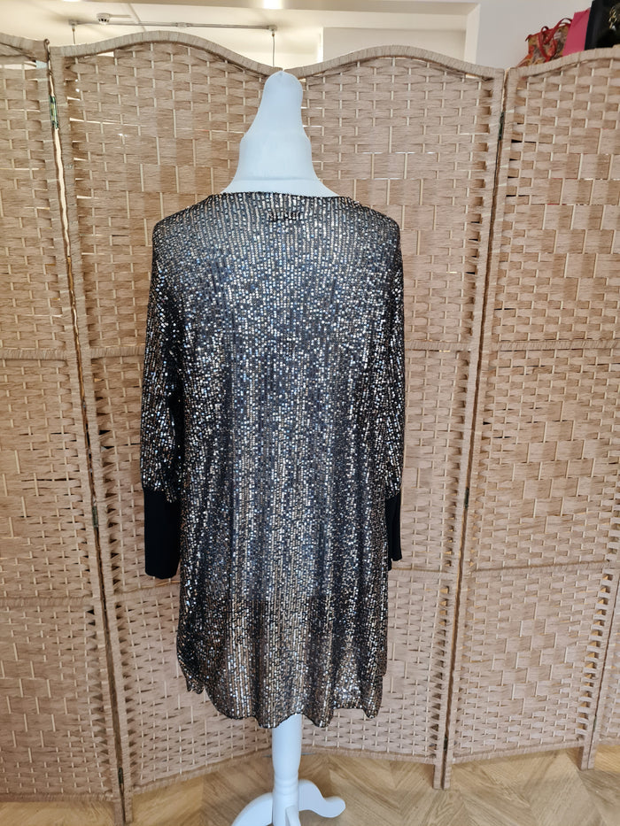 Sequin cardigan in black