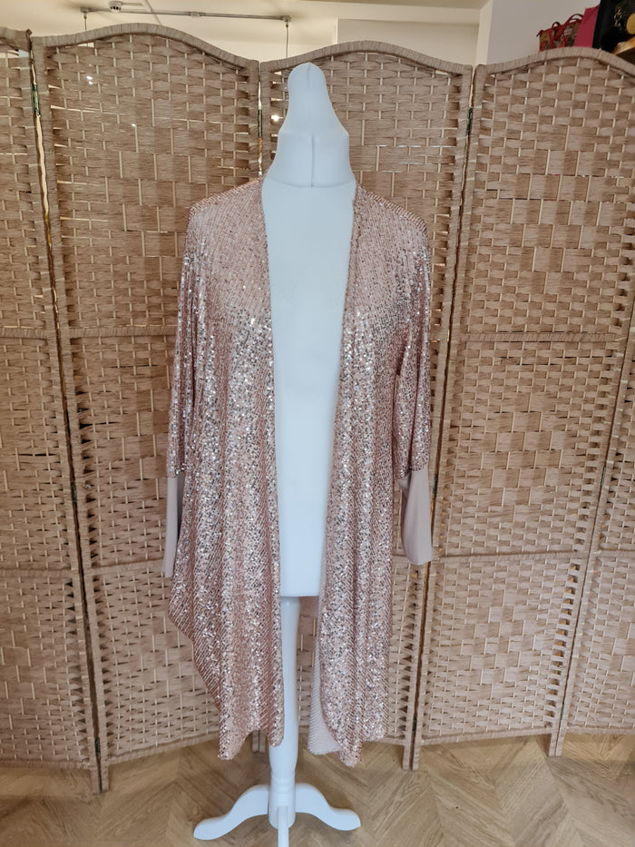 Sequin Cardigan in Copper