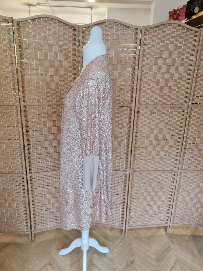 Sequin Cardigan in Copper