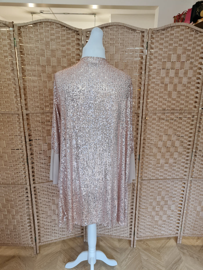 Sequin Cardigan in Copper