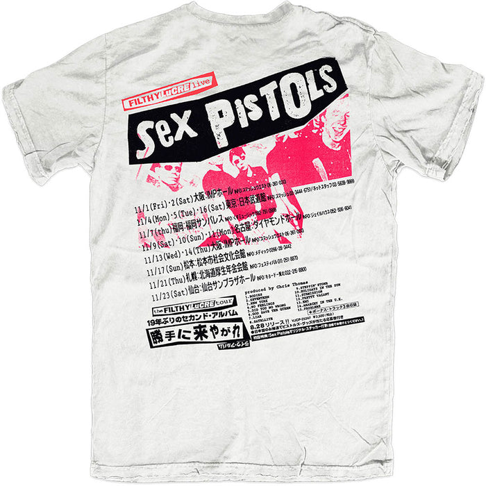 Sex Pistols T-Shirt - Filthy Lucre Japan - Back Print Rock Off