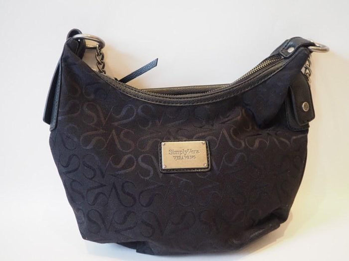 Simply vera vera wang black canvas hobo