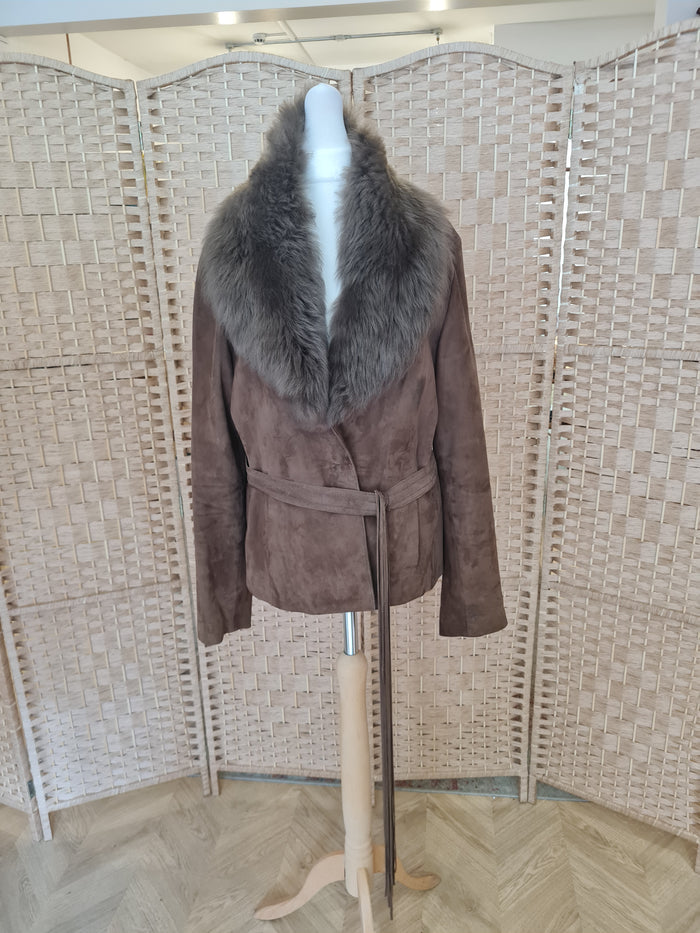 Sisley Brown Suede Jacket 46