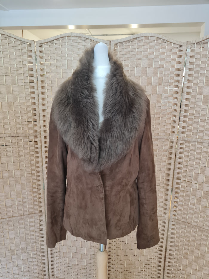 Sisley Brown Suede Jacket 46