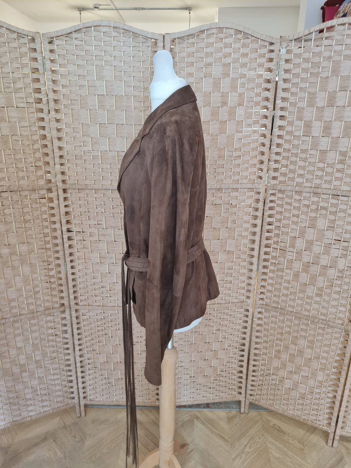 Sisley Brown Suede Jacket 46