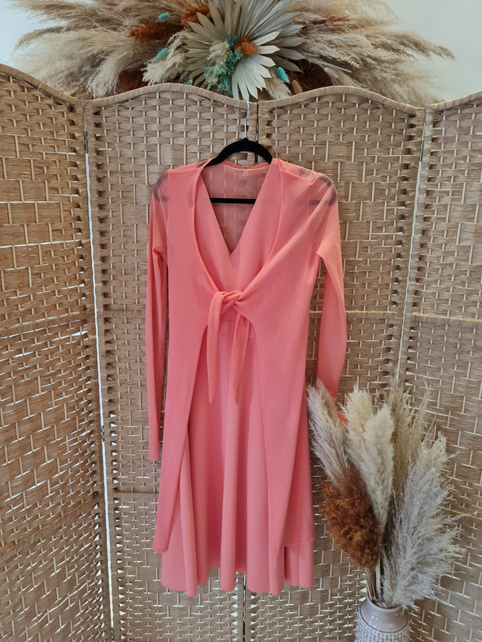 Sistes Coral Dress & Wrap M New £110