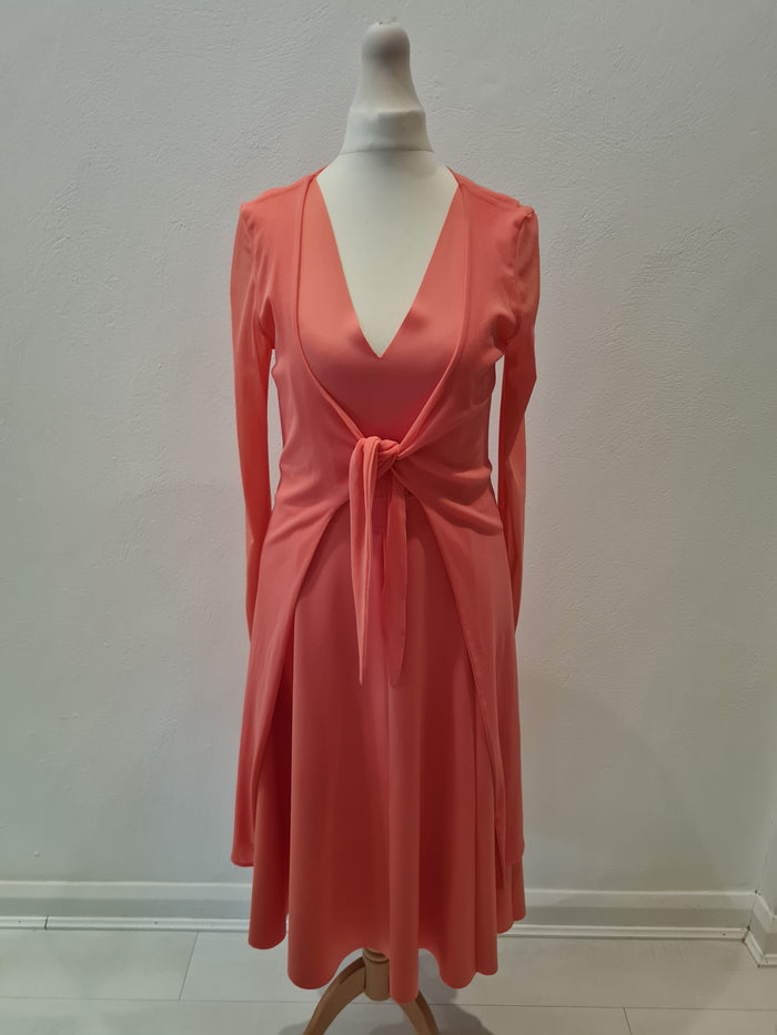 Sistes Coral Dress & Wrap M New £110