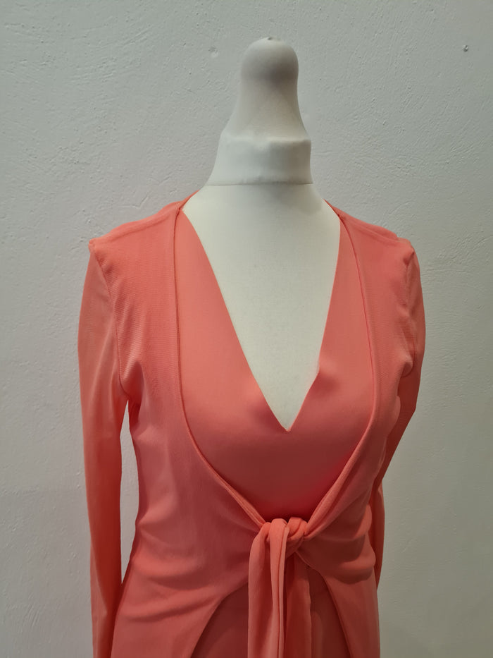 Sistes Coral Dress & Wrap M New £110