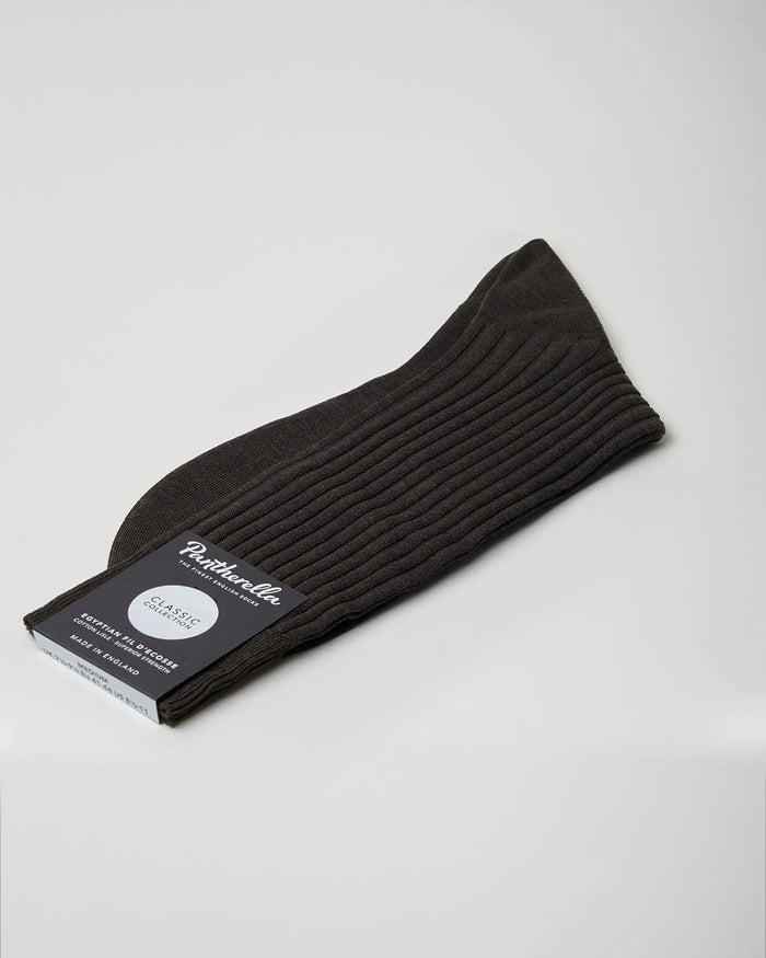 Pantherella - Sock | Danvers | Fil d'Ecosse | Dark Brown - Socks & Footlets