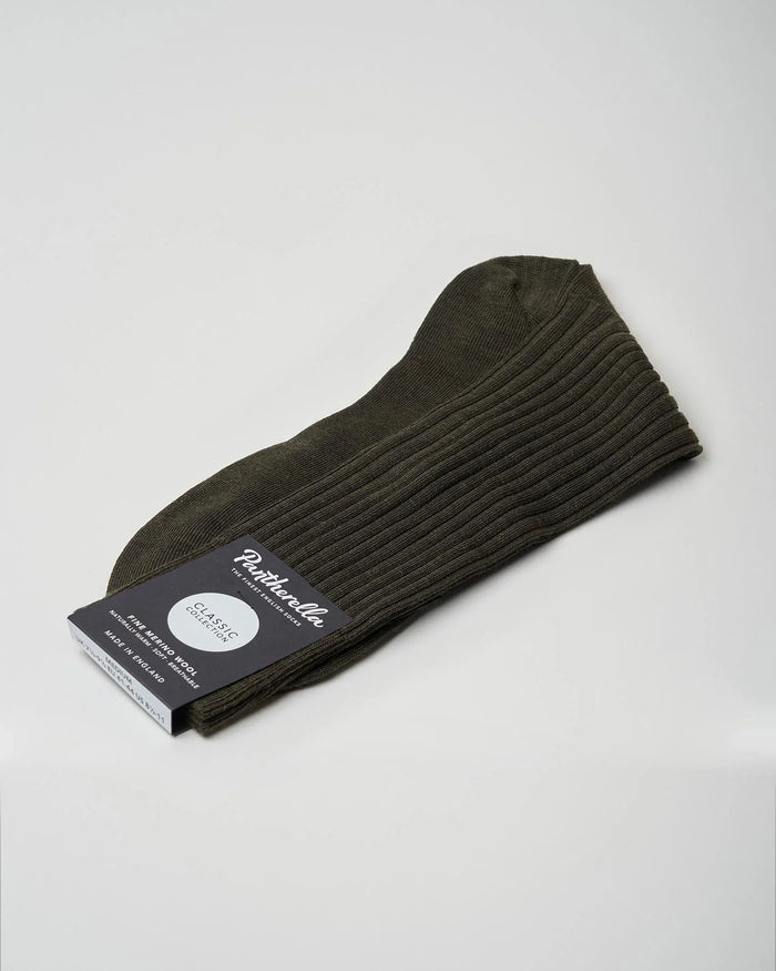 Pantherella - Sock | Laburnum | Merino Wool | Dark Olive - Socks & Footlets