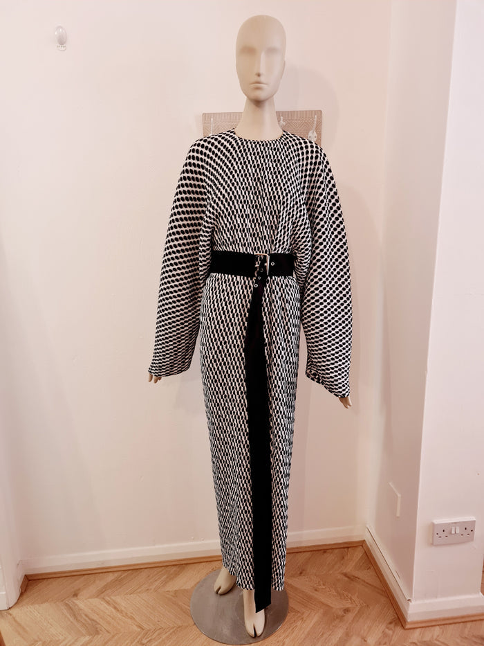 Solace London Black/White Mirabelle Dress Size 14 (new)