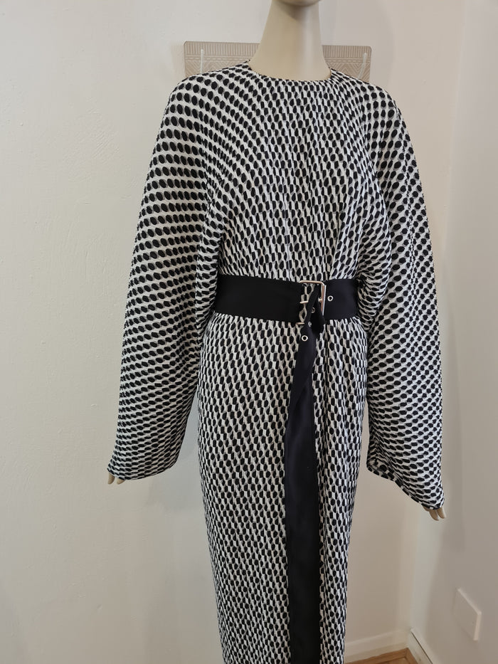 Solace London Black/White Mirabelle Dress Size 14 (new)