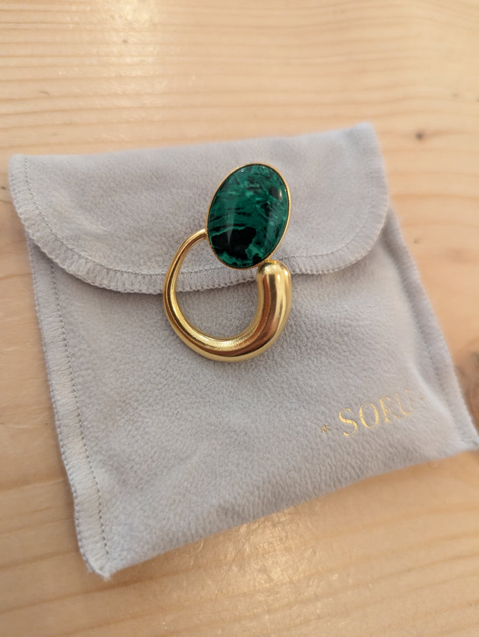 Soru Green Malachite Earrings