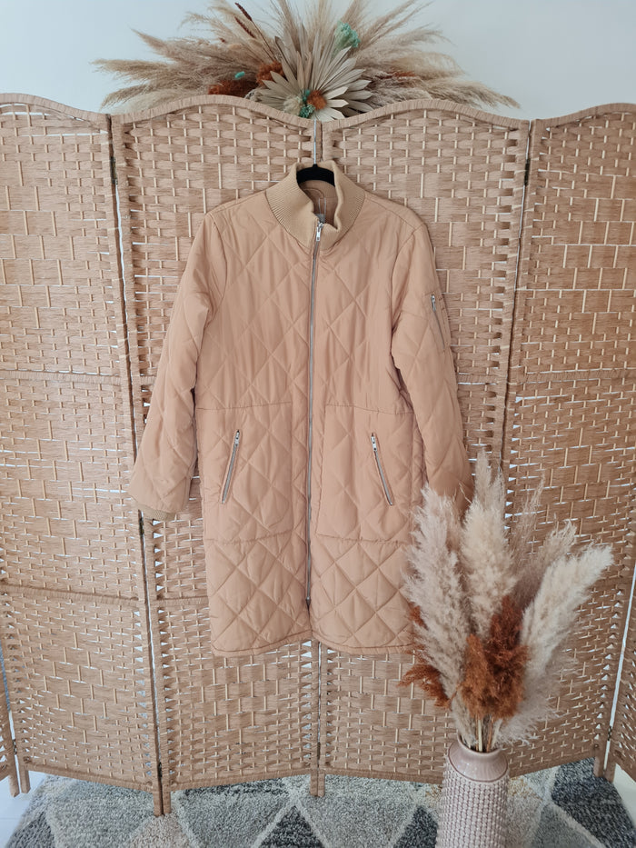 Soyaconcept tan quilted coat M