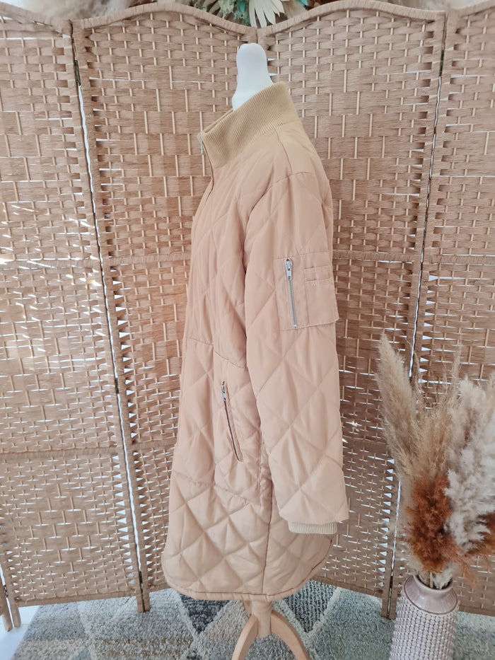 Soyaconcept tan quilted coat M