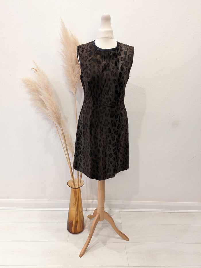 Sportmax Leopard Faux Fur dress 6/8