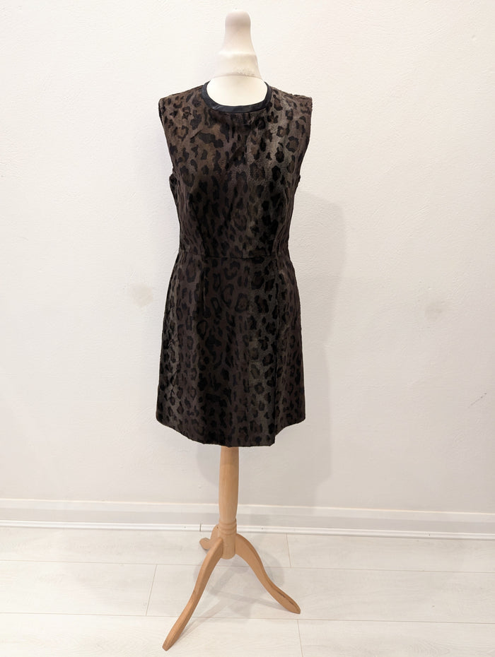 Sportmax Leopard Faux Fur dress 6/8