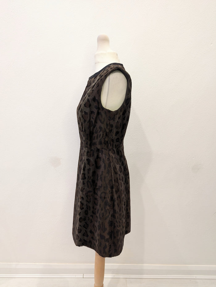 Sportmax Leopard Faux Fur dress 6/8