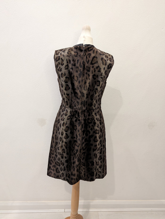 Sportmax Leopard Faux Fur dress 6/8