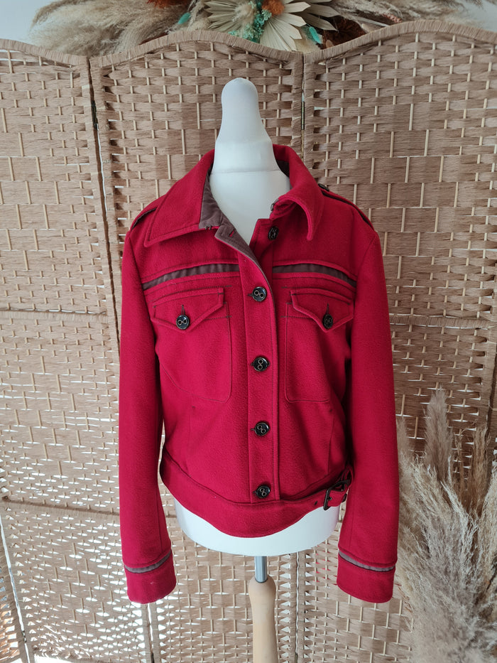 Sportmax Red biker Jacket S
