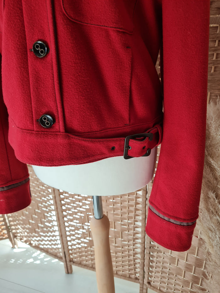 Sportmax Red biker Jacket S