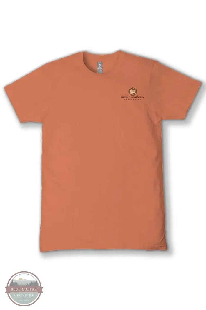 Simply Southern SS-RUFF-PAPAYA Ladies Ruff Life T-Shirt front pocket image