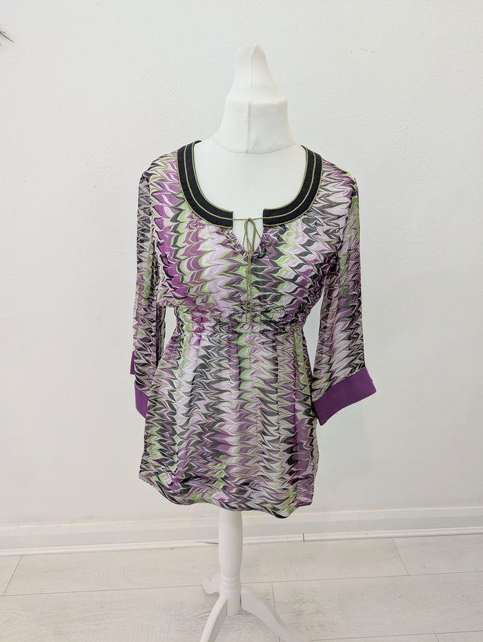 St Martins Silk Multi Kaftan M
