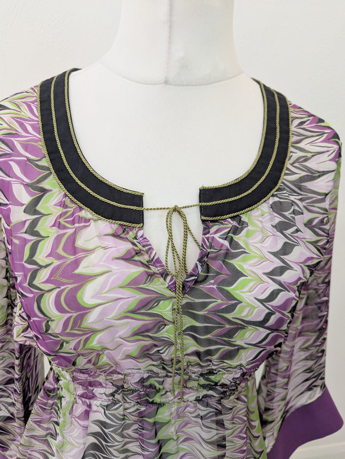 St Martins Silk Multi Kaftan M