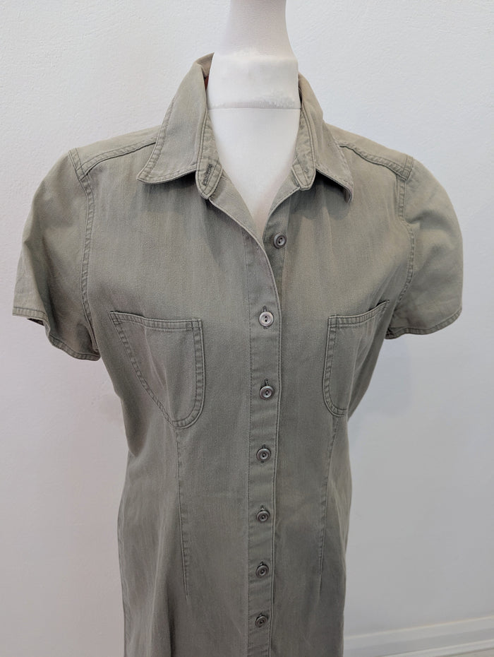 St Michael 1990s Khaki Dress 10