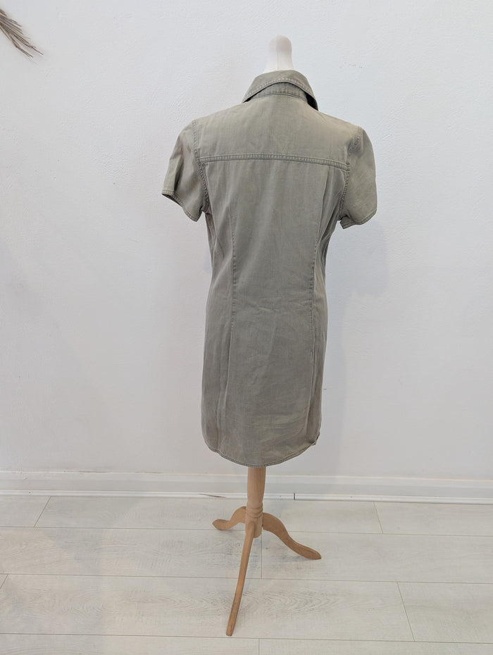 St Michael 1990s Khaki Dress 10