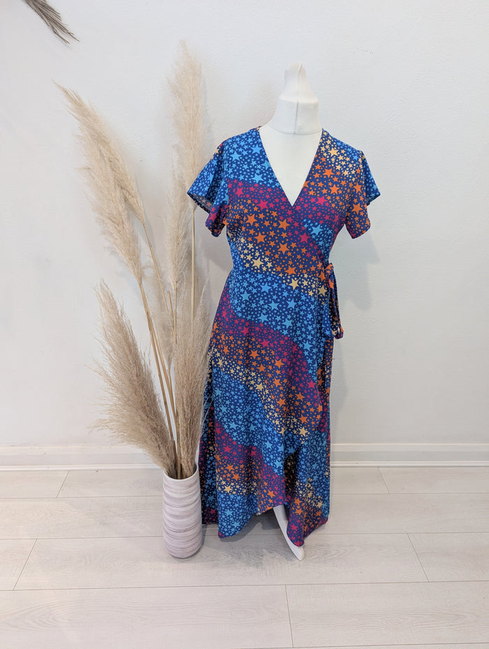 Star Wrap Dress M