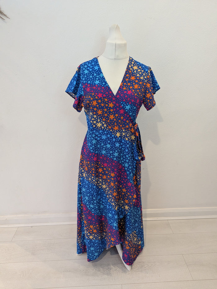 Star Wrap Dress M