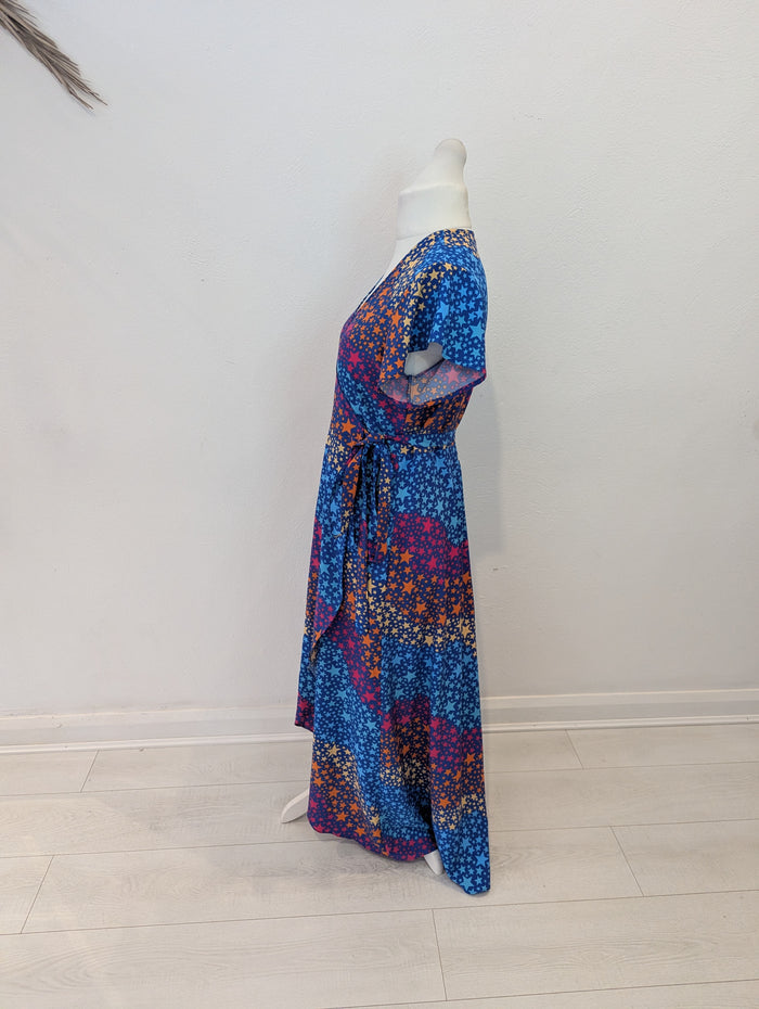 Star Wrap Dress M