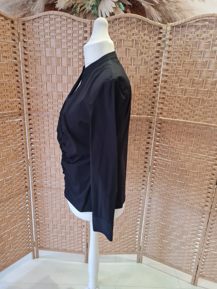 Steffen Schraut Black ruched Zip top 42